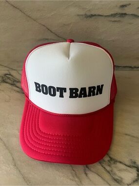 Boot Barn Red & White Trucker Hat